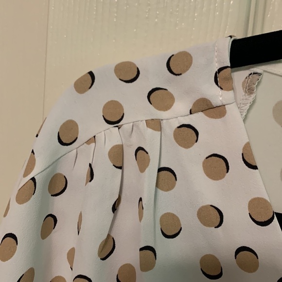 Ann Taylor Short Sleeve Mixed Media Blouse - Picture 5 of 7